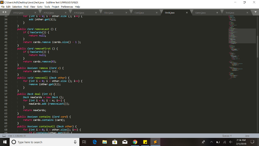also has a die (reference to an object of the class Die).