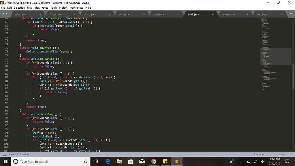 . The class declares one constructor. This constructor has one parameter, which