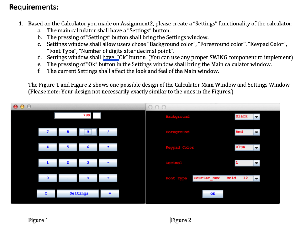  Java GUI programming This source codes are assignments 2. Please use