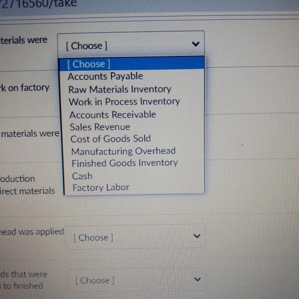 prompts to the answers in the drop down menu. Account to credit