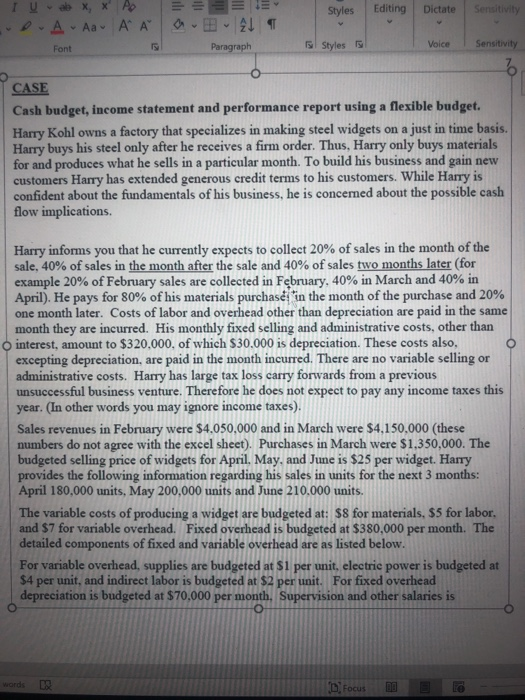  #4 filling out the chart given to us Styles Editing Dictate