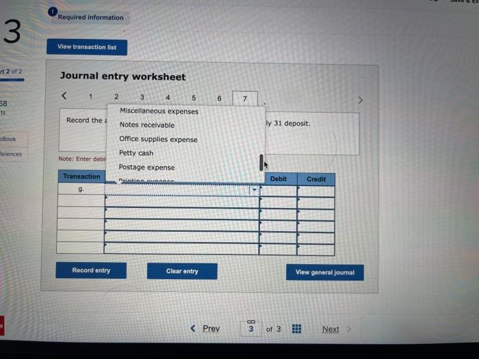 expenses because no previous notification had been received. 9. Branch's July 31