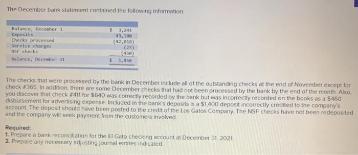 Gato Painting Company maintains a checking account at American Bank, Bank statements