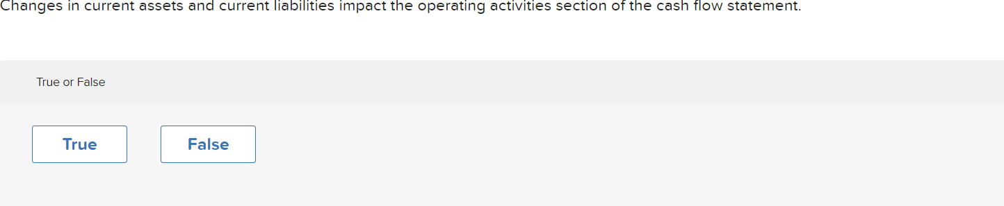 Changes in current assets and current liabilities impact the operating activities
