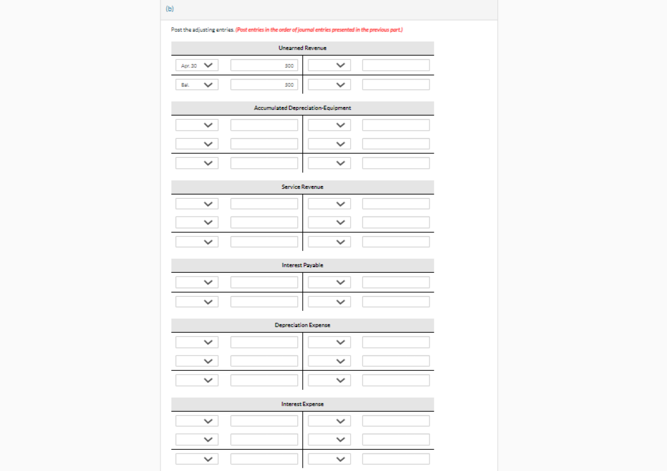 its year end, April 30, 2024, is as follows: Additional information: 1.