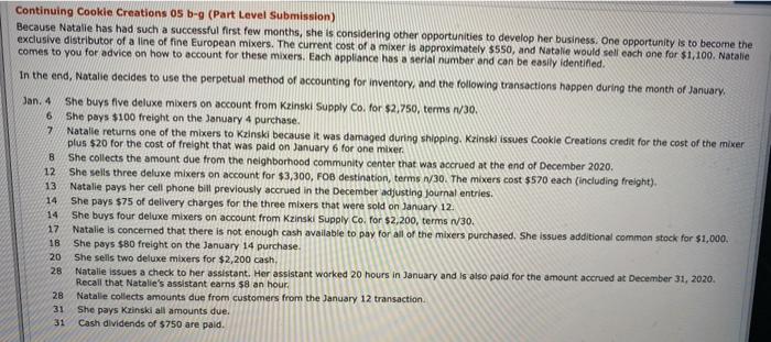  Continuing Cookie Creations OS b-9 (Part Level Submission) Because Natalie has