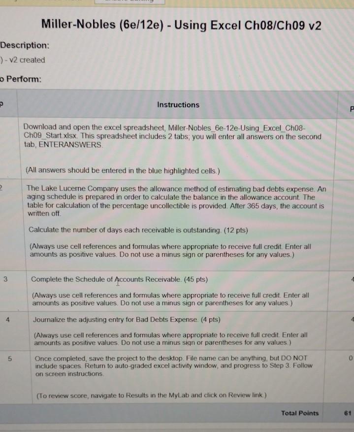 Filled out please Miller-Nobles (6e/12e) - Using Excel Ch08/Ch09 v2 Description: )