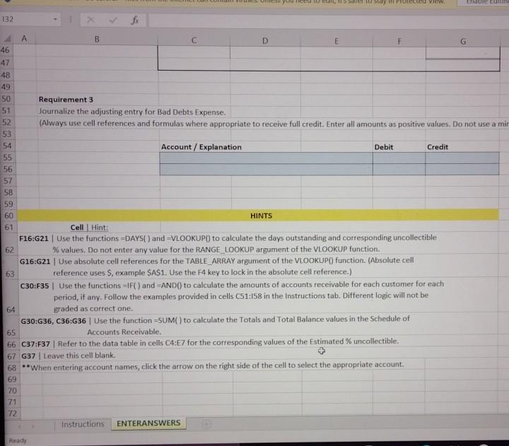 the allowance method of estimating bad debts expense. An aging schedule is