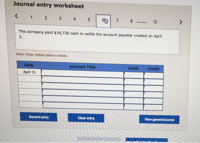 for 12 montha ent for office space. (Hint! Debt Prepaid Rant for