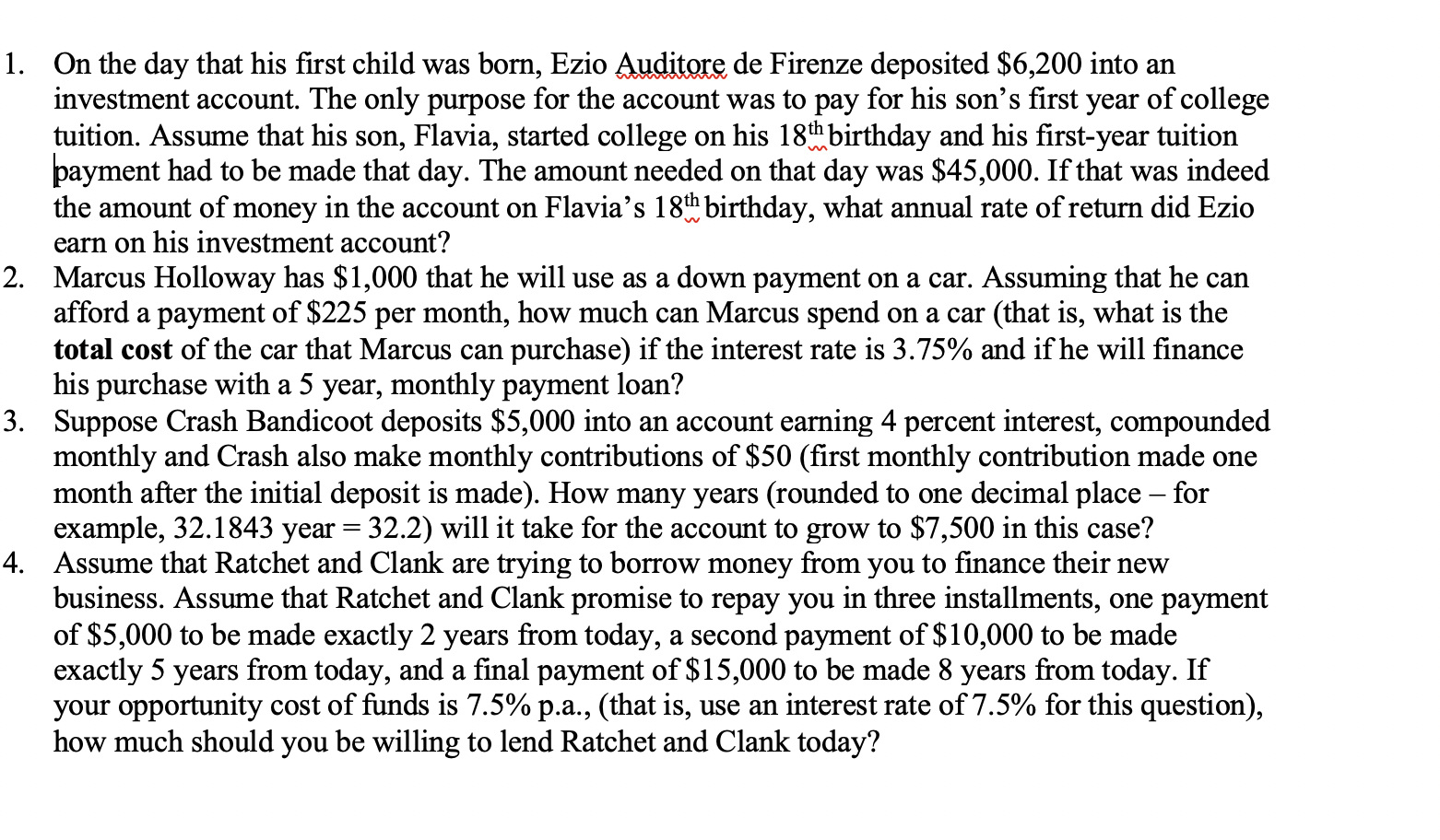 Please help! 1. On the day that his first child was born,