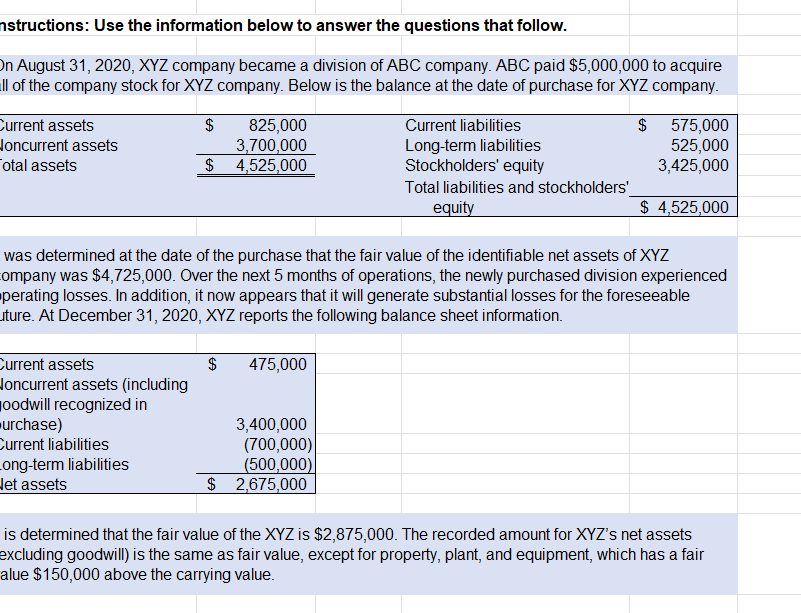  nstructions: Use the information below to answer the questions that follow.