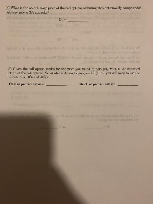 there were only two possible stock prices in one month: $100 and