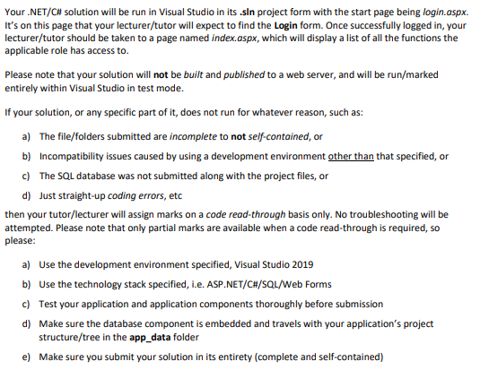 details of a desired software application for which a solution does not
