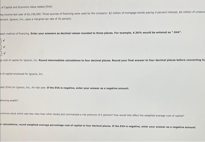 dont know it Calculating Weighted Average Cost of Capital and Economic Value
