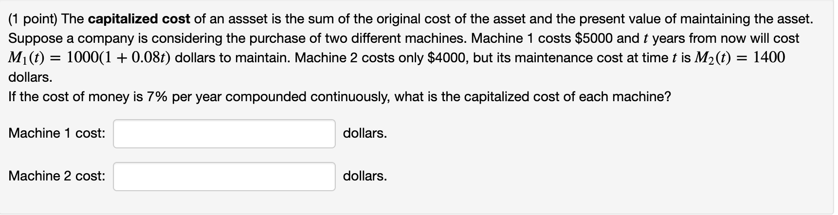 Time isn't provided in the question, this is the only thing I'm