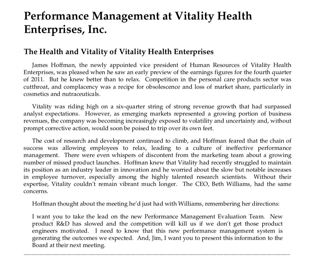  Which do you recommendshould Vitality Health: Revert to not having a