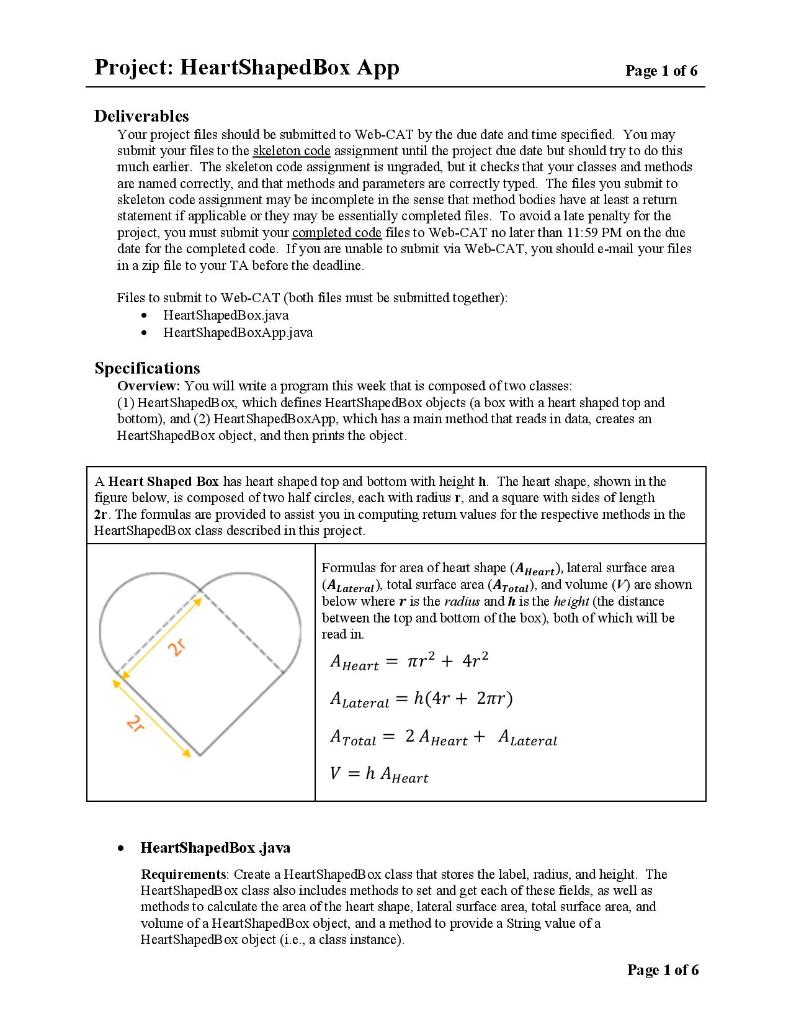 Hello, please answer my Java Programming question. Thanks. Deliverables Your project files