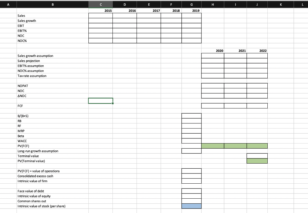 Canvas your Excel workbook and a PDF file listing your model's assumptions