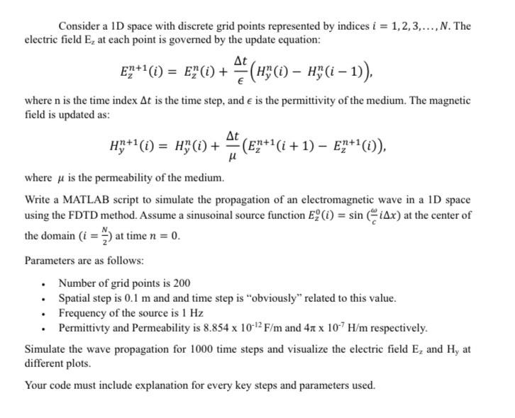  Consider a 1D space with discrete grid points represented by indices