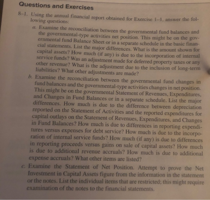  Answer questions 8-1 through 8-7 completely Questions and Exercises 8-1. Using