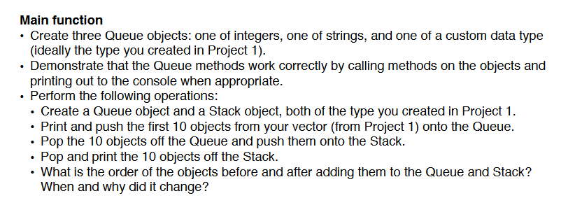  NOTE: Below is the code for the Queue class (because it