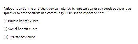  A global-positioning anti-theft device installed by one car owner can produce