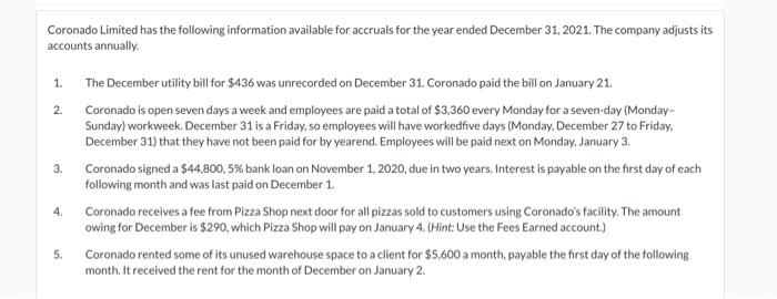 (List all debit entries before credit entries. Credit account titles are automatically