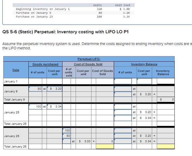  Beginning inventory on January 1 Purchase on January 9 Purchase on