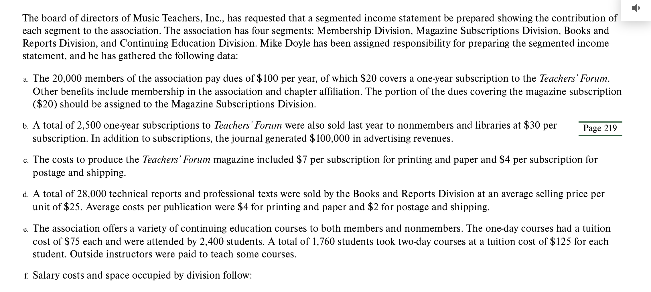 income statement 2. Give arguments for and against allocation all costs CASE