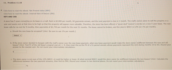  11. Problem 11.18 . Click here to read the eBook: Net