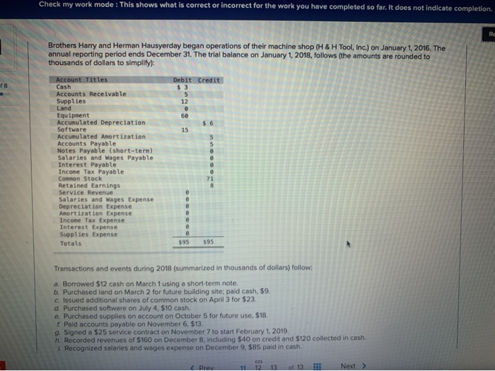  Check my work mode : This shows what is correct or