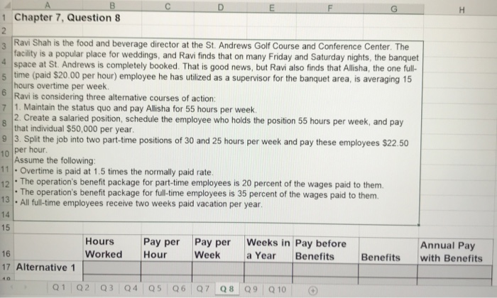  1 Chapter 7, Question 8 3 Ravi Shah is the food
