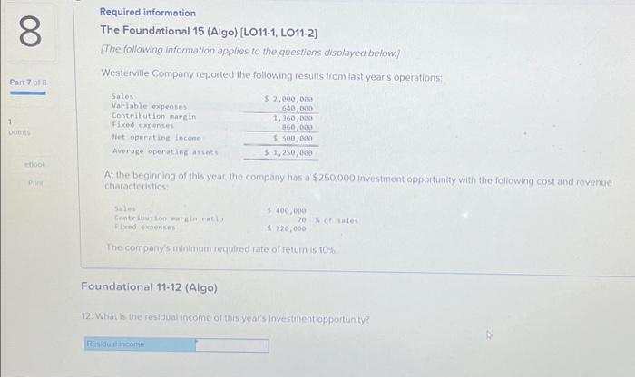 from last year's operations: At the beginning of this yeat, the company