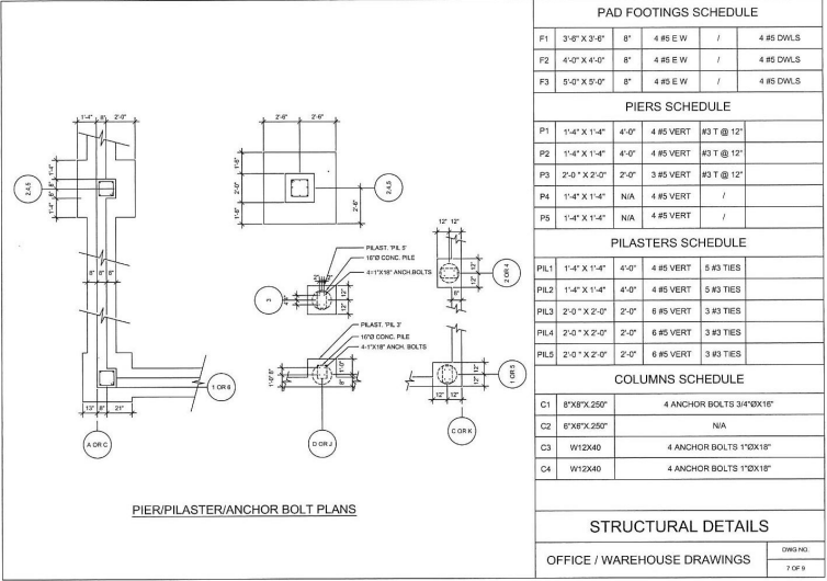 6.1 and 6.2 for sizes of concrete blocks and bond beams 2.