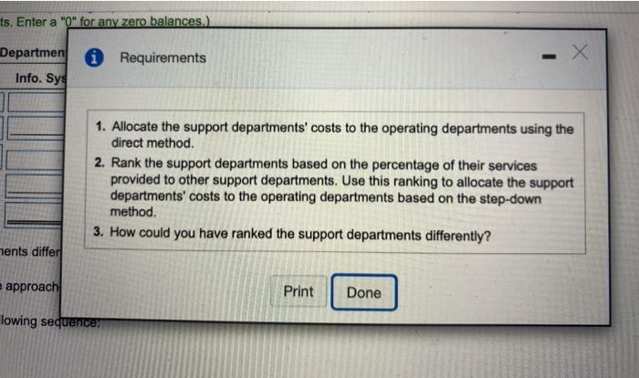 Operating Departments Corporate Consumer Sales Sales $ 20,000 $ 280,000 $ 940,000