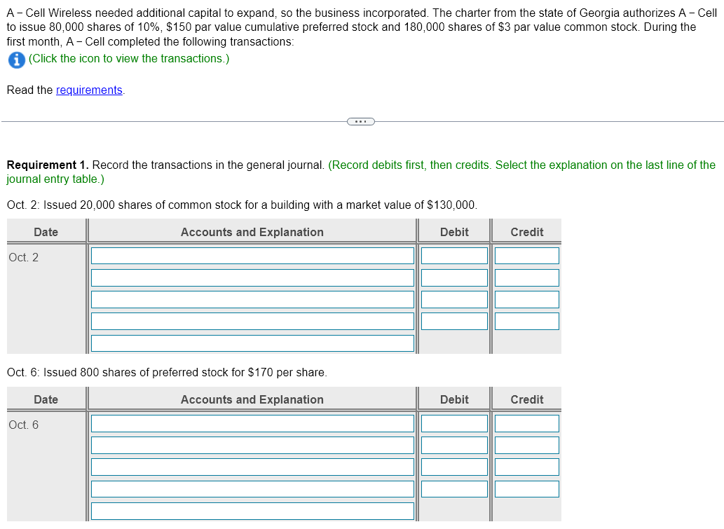  A - Cell Wireless needed additional capital to expand, so the