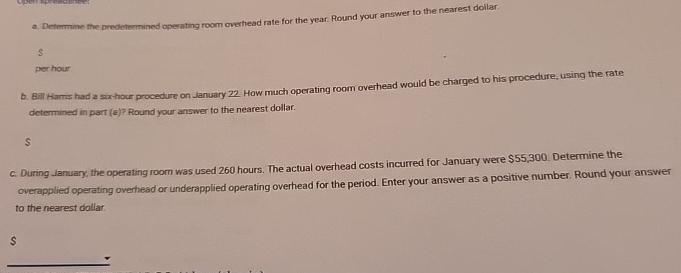  EX.02.11.EXCEL.ALGO (Algorithmic) Predetermined factory overhead rate Poehing Medical Center tass a