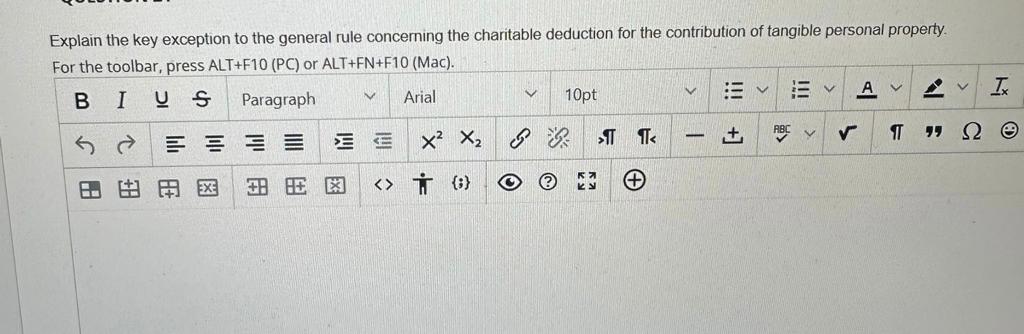 Explain the key exception to the general rule concerning the charitable