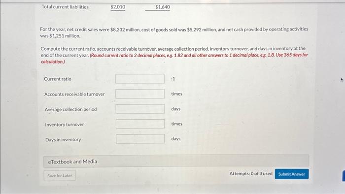states. Selected hypothetical financial statement data (in millions) for 2022 are presented
