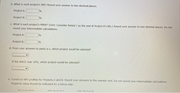 Excel Online Structured Activity: Capital budgeting criteria A company has a 12%