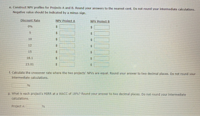 WACC and is considering two mutually exclusive investments that cannot be repeated)