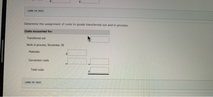 charged to the Assembly Department for November 2020 totaled $2,310,795 as follows.