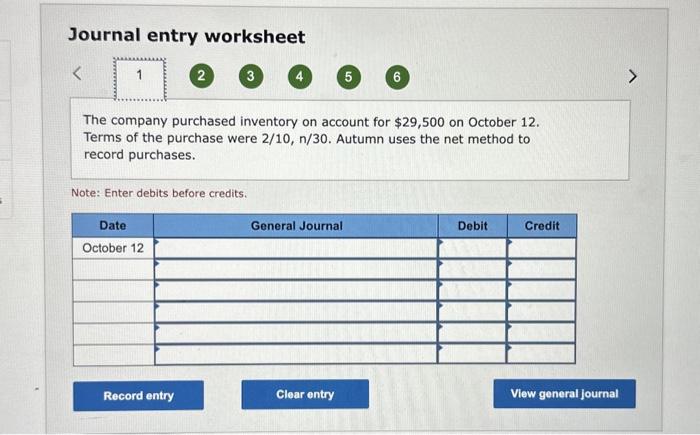 the questions displayed below] Autumn Company began the month of October with