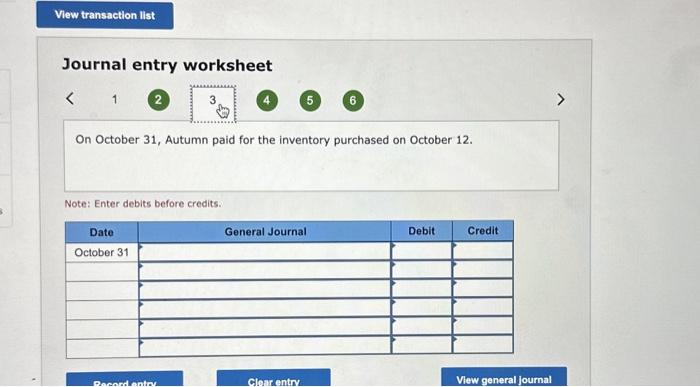 The company purchased inventory on account for $29,500 on October 12 .