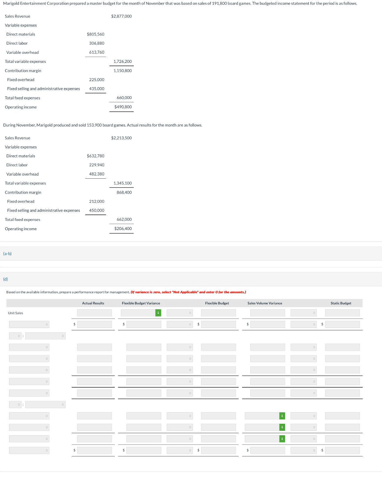  Please match the table above exactly when submitting your response for