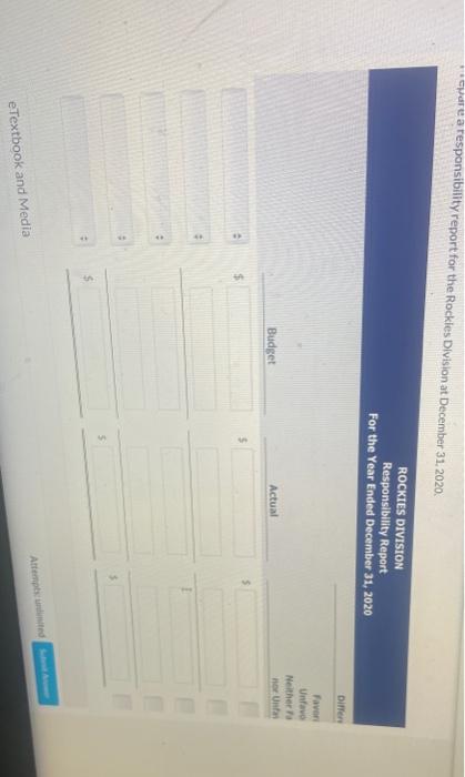 center. It reports the following for the year ending December 31, 2020