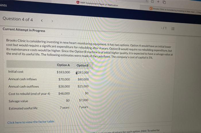  NWP Astment Player Ul Application aints Coming the che Question 4