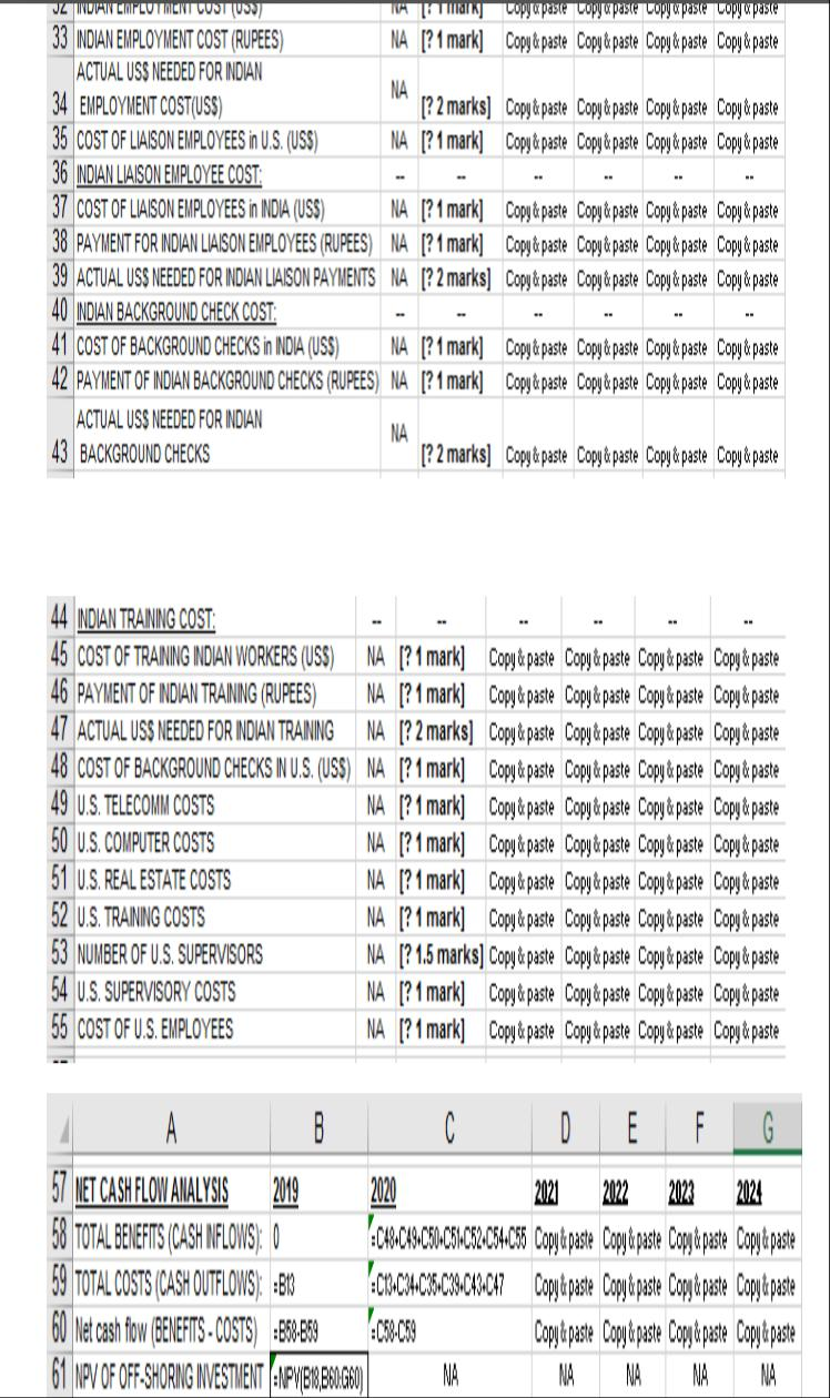 B, C and D such that formula could be copied and pasted