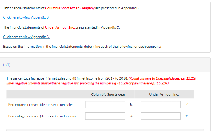 THE QUESTION : SUPPORTING INFORMATION TO ANSWER THE QUESTION: The financial statements