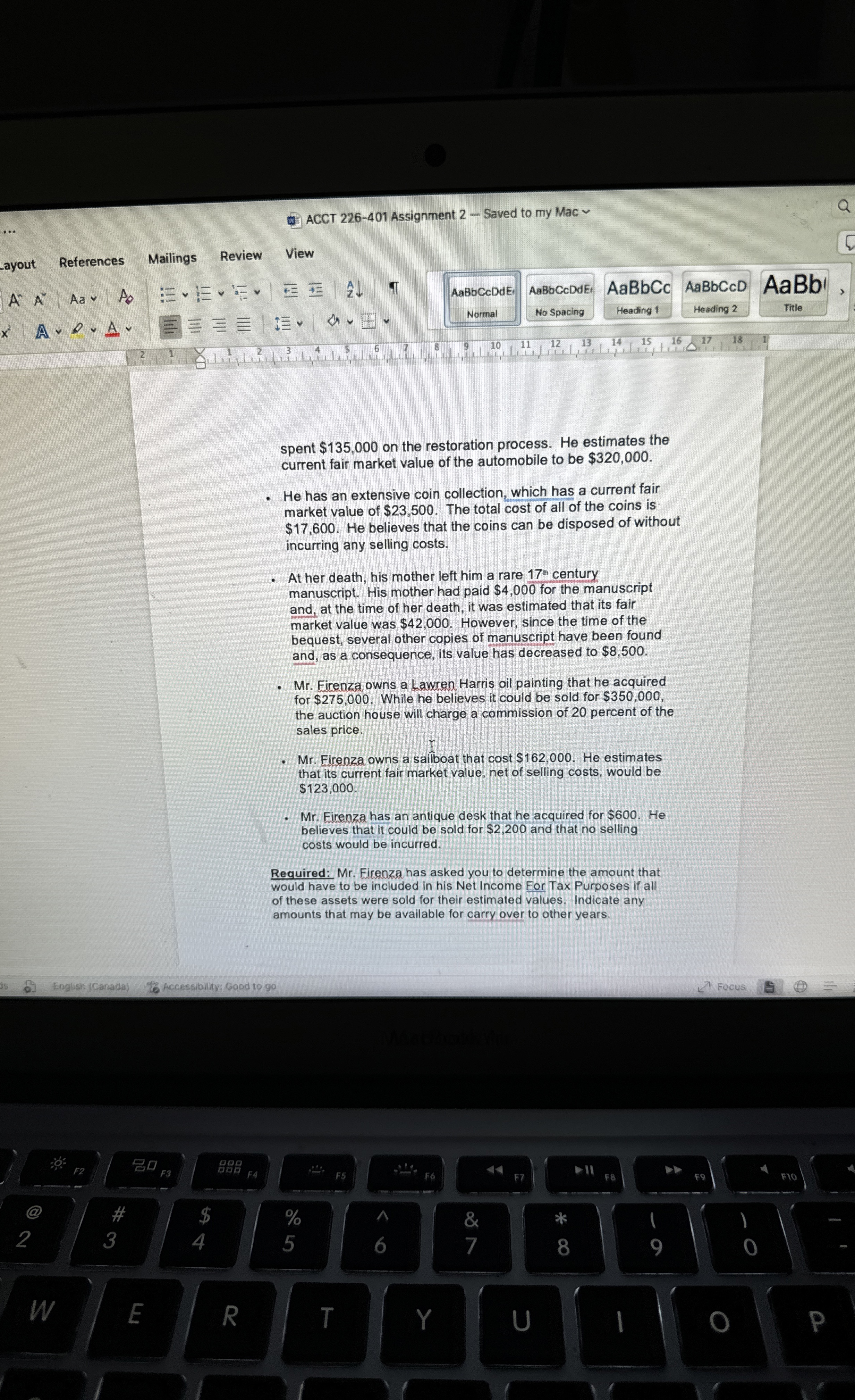  Assignment Problem Eight-7: (Principal Residence Designation) Mr. Stewart Simms has lived